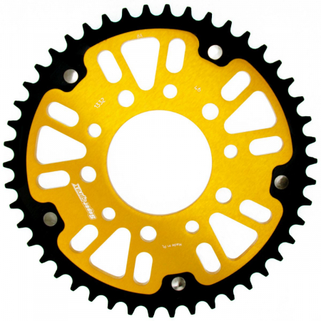 Piese moto - Rear sprocket SUPERSPROX STEALTH RST-1332:46-GLD auriu 46T, 525