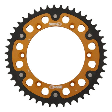 Piese moto - Rear sprocket SUPERSPROX STEALTH RST-1512:46-GLD auriu 46T, 520