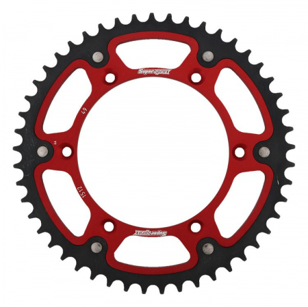 Piese moto - Rear sprocket SUPERSPROX STEALTH RST-1512:49-RED Rosu 49T, 520
