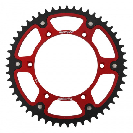 Piese moto - Rear sprocket SUPERSPROX STEALTH RST-1512:51-RED Rosu 51T, 520