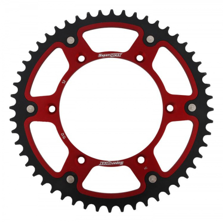 Piese moto - Rear sprocket SUPERSPROX STEALTH RST-1512:52-RED Rosu 52T, 520