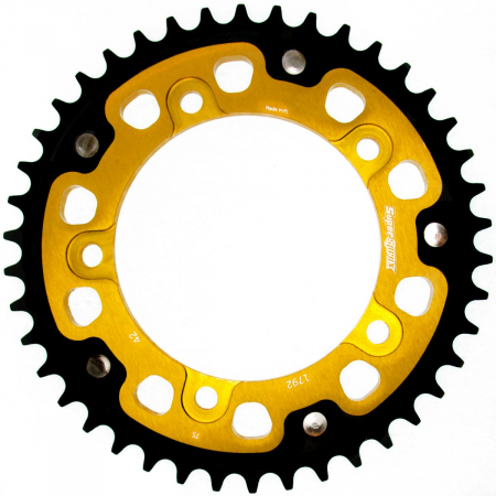 Piese moto - Rear sprocket SUPERSPROX STEALTH RST-1792:42-GLD auriu 42T, 525