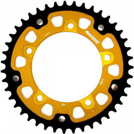 Piese moto - Rear sprocket SUPERSPROX STEALTH RST-1792:43-GLD auriu 43T, 525