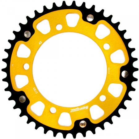 Piese moto - Rear sprocket SUPERSPROX STEALTH RST-1793:42-GLD auriu 42T, 520