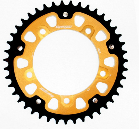 Piese moto - Rear sprocket SUPERSPROX STEALTH RST-1800:43-GLD auriu 43T, 530