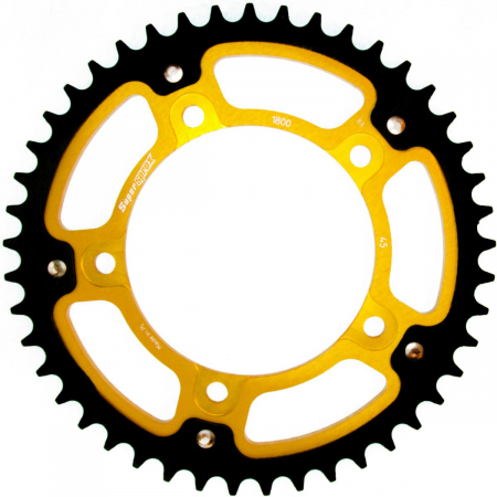 Piese moto - Rear sprocket SUPERSPROX STEALTH RST-1800:45-GLD auriu 45T, 530