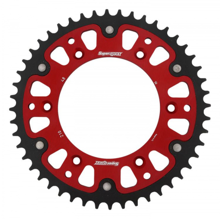 Piese moto - Rear sprocket SUPERSPROX STEALTH RST-210:48-RED Rosu 48T, 520