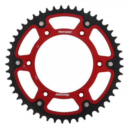 Piese moto - Rear sprocket SUPERSPROX STEALTH RST-210:49-RED Rosu 49T, 520