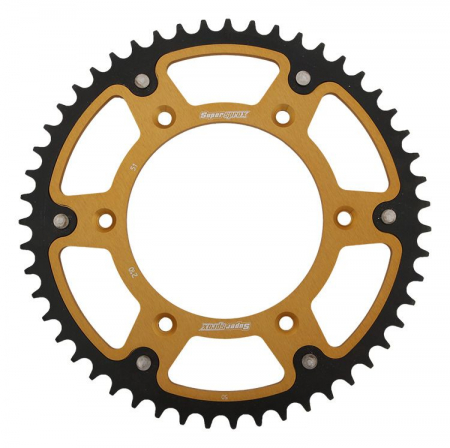 Piese moto - Rear sprocket SUPERSPROX STEALTH RST-210:51-GLD auriu 51T, 520