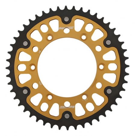 Piese moto - Rear sprocket SUPERSPROX STEALTH RST-224:48-GLD auriu 48T, 520