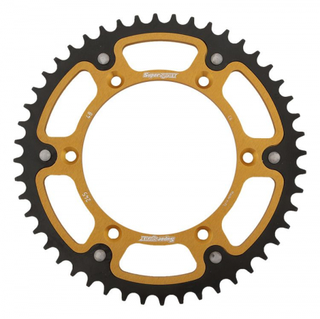 Piese moto - Rear sprocket SUPERSPROX STEALTH RST-245:48-GLD auriu 48T, 520