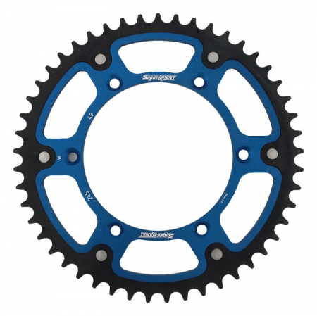 Piese moto - Rear sprocket SUPERSPROX STEALTH RST-245:49-BLU Albastru 49T, 520