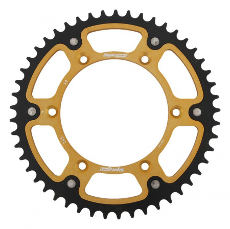 Piese moto - Rear sprocket SUPERSPROX STEALTH RST-245:49-GLD auriu 49T, 520