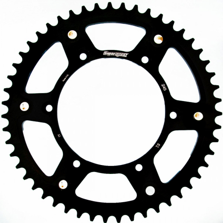 Piese moto - Rear sprocket SUPERSPROX STEALTH RST-245:51-BLK Negru 51T, 520