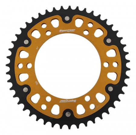 Piese moto - Rear sprocket SUPERSPROX STEALTH RST-300:47-GLD auriu 47T, 525
