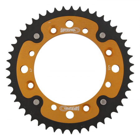 Piese moto - Rear sprocket SUPERSPROX STEALTH RST-455:47-GLD auriu 47T, 420