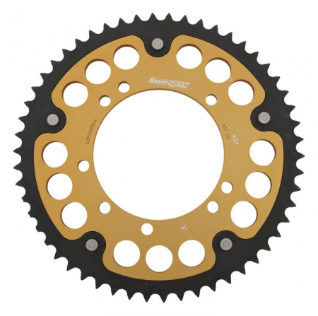 Piese moto - Rear sprocket SUPERSPROX STEALTH RST-457:54-GLD auriu 54T, 420