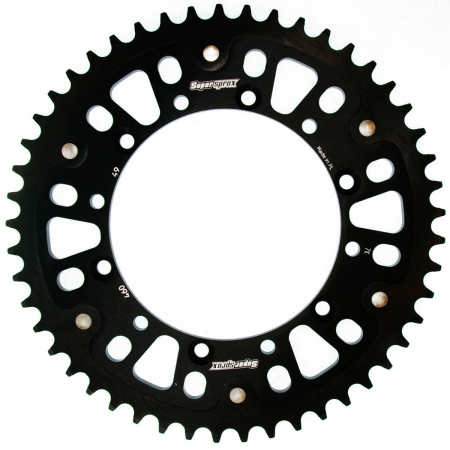 Piese moto - Rear sprocket SUPERSPROX STEALTH RST-460:49-BLK Negru 49T, 520