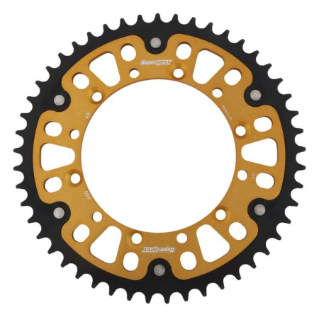 Piese moto - Rear sprocket SUPERSPROX STEALTH RST-460:49-GLD auriu 49T, 520