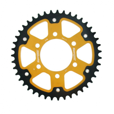 Piese moto - Rear sprocket SUPERSPROX STEALTH RST-478:43-GLD auriu 43T, 520