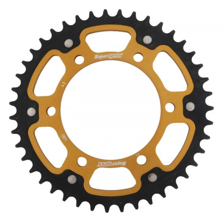 Piese moto - Rear sprocket SUPERSPROX STEALTH RST-480:43-GLD auriu 43T, 525