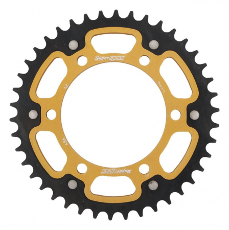 Piese moto - Rear sprocket SUPERSPROX STEALTH RST-486:42-GLD auriu 42T, 520