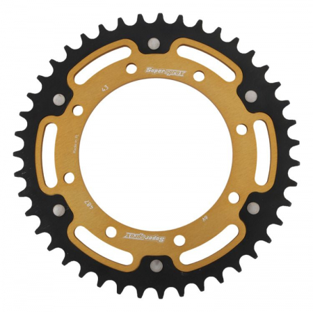 Piese moto - Rear sprocket SUPERSPROX STEALTH RST-487:43-GLD auriu 43T, 520