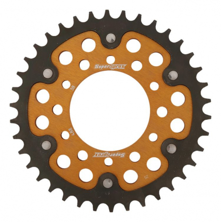 Piese moto - Rear sprocket SUPERSPROX STEALTH RST-488:38-GLD auriu 38T, 530