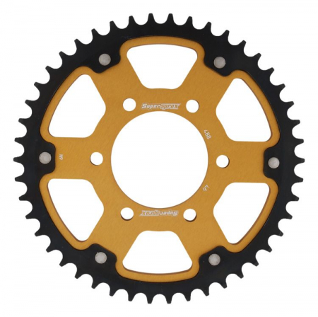 Piese moto - Rear sprocket SUPERSPROX STEALTH RST-488:46-GLD auriu 46T, 530