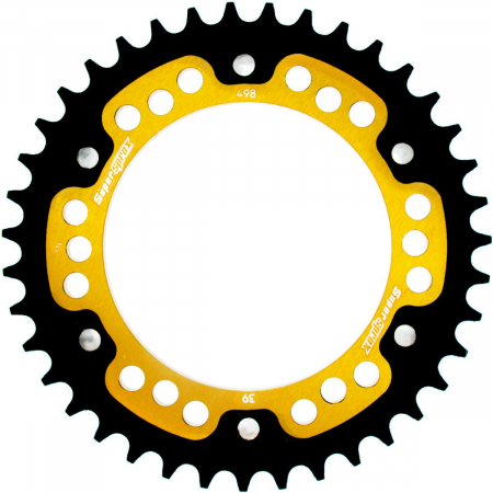 Piese moto - Rear sprocket SUPERSPROX STEALTH RST-498:39-GLD auriu 39T, 525