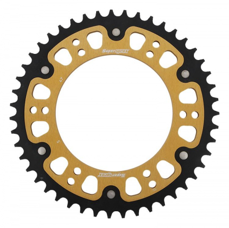 Piese moto - Rear sprocket SUPERSPROX STEALTH RST-5:47-GLD auriu 47T, 520