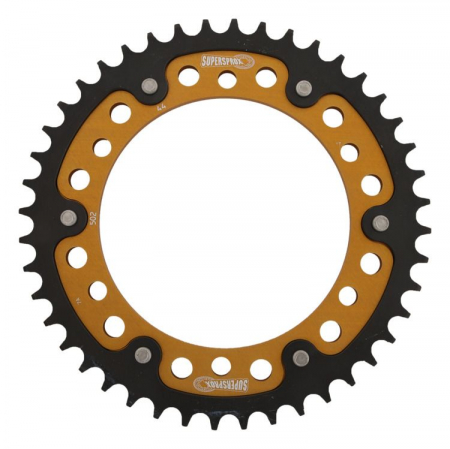 Piese moto - Rear sprocket SUPERSPROX STEALTH RST-502:44-GLD auriu 44T, 530