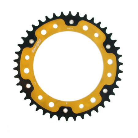 Piese moto - Rear sprocket SUPERSPROX STEALTH RST-6:42-GLD auriu 42T, 525