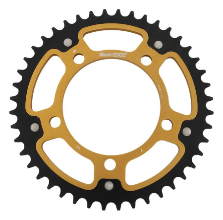 Piese moto - Rear sprocket SUPERSPROX STEALTH RST-7:44-GLD auriu 44T, 525