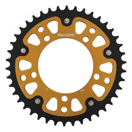 Piese moto - Rear sprocket SUPERSPROX STEALTH RST-702:42-GLD auriu 42T, 525
