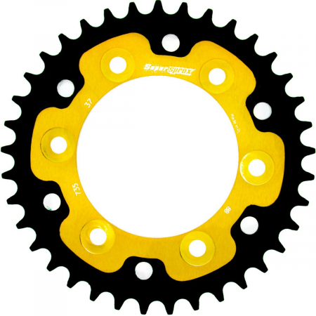 Piese moto - Rear sprocket SUPERSPROX STEALTH RST-735:37-GLD auriu 37T, 520