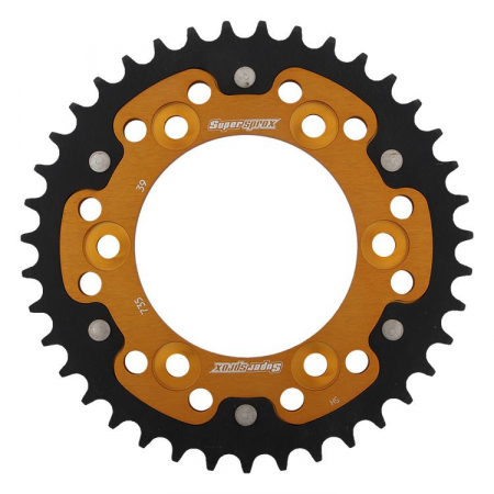 Piese moto - Rear sprocket SUPERSPROX STEALTH RST-735:39-GLD auriu 39T, 520