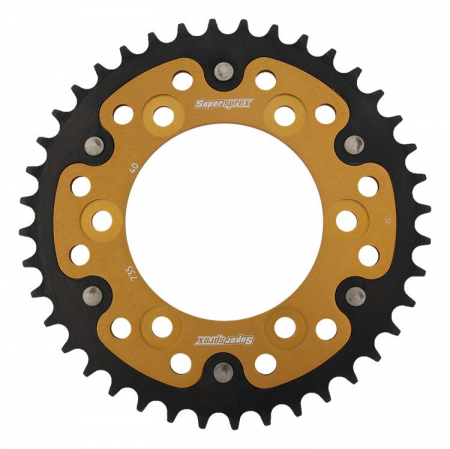Piese moto - Rear sprocket SUPERSPROX STEALTH RST-735:40-GLD auriu 40T, 520