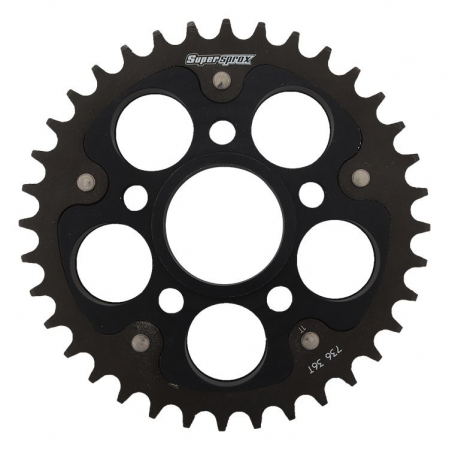 Piese moto - Rear sprocket SUPERSPROX STEALTH RST-736:36-BLK Negru 36T, 520