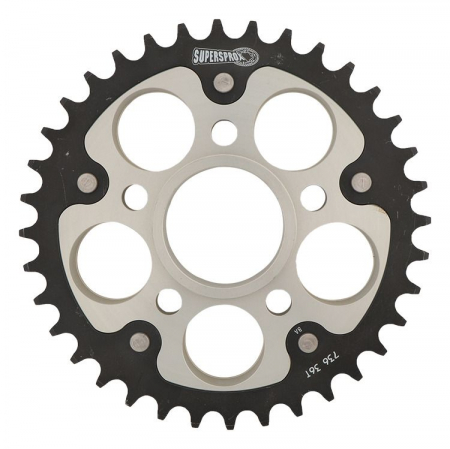 Piese moto - Rear sprocket SUPERSPROX STEALTH RST-736:36-SLV argintiu 36T, 520