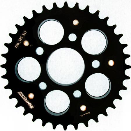 Piese moto - Rear sprocket SUPERSPROX STEALTH RST-736_525:36-BLK Negru 36T, 525