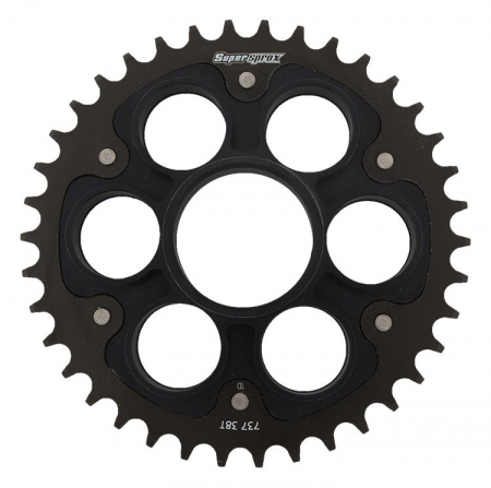 Piese moto - Rear sprocket SUPERSPROX STEALTH RST-737:38-BLK Negru 38T, 520