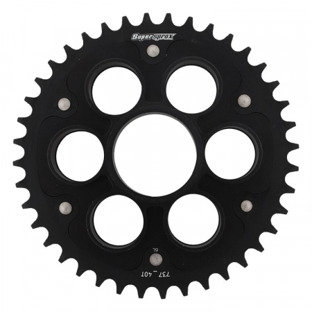 Piese moto - Rear sprocket SUPERSPROX STEALTH RST-737:40-BLK Negru 40T, 520