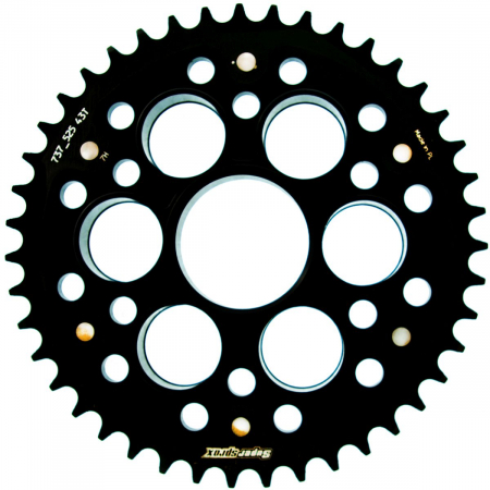 Piese moto - Rear sprocket SUPERSPROX STEALTH RST-737_525:43-BLK Negru 43T, 525