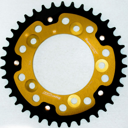 Piese moto - Rear sprocket SUPERSPROX STEALTH RST-744:39-GLD auriu 39T, 525