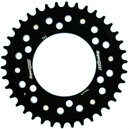 Piese moto - Rear sprocket SUPERSPROX STEALTH RST-745:39-BLK Negru 39T, 525