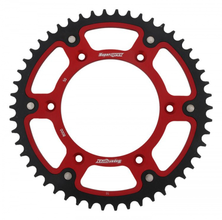Piese moto - Rear sprocket SUPERSPROX STEALTH RST-8000:50-RED Rosu 50T, 520