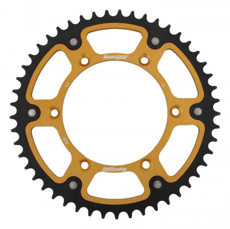 Piese moto - Rear sprocket SUPERSPROX STEALTH RST-808:49-GLD auriu 49T, 520