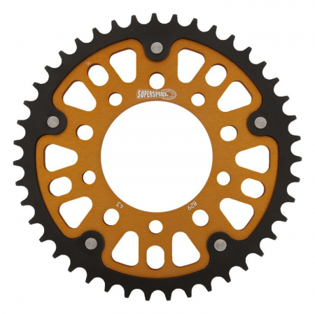 Piese moto - Rear sprocket SUPERSPROX STEALTH RST-829:43-GLD auriu 43T, 530