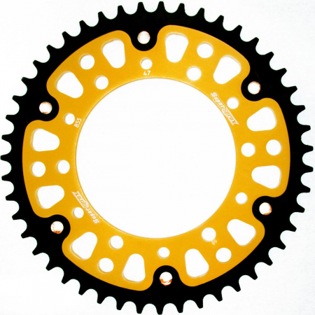 Piese moto - Rear sprocket SUPERSPROX STEALTH RST-855:47-GLD auriu 47T, 520